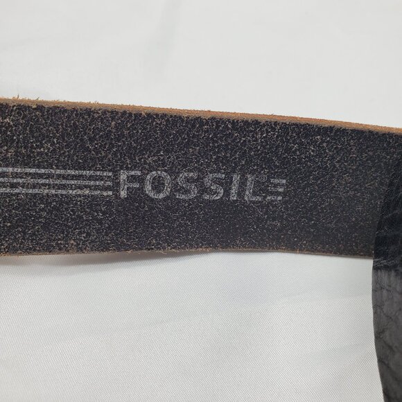 Mens Fossil Belt 32 inch Genuine Leather - Picture 3 of 6